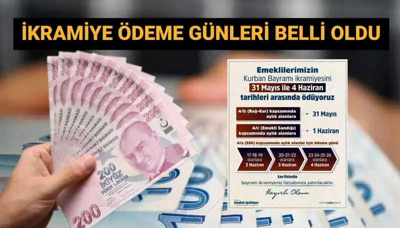Emeklilerin Bayram İkramiyeleri Ne Zaman Hesaplara Yatacak?