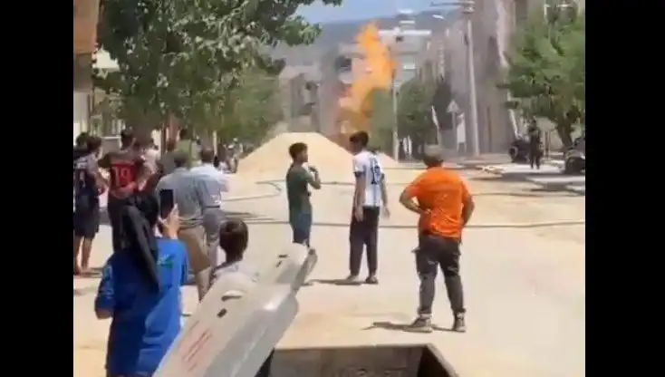 Kilis'te Doğalgaz Borusu Patladı: Olay Yeri Korku Dolu Anlara Sahne Oldu