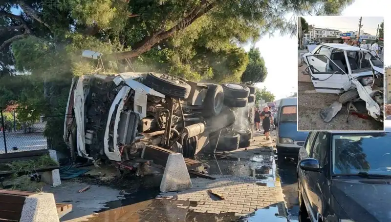 Freni Patlayan Kamyon, Trafikte Dehşet Saçtı: Otomobiller Yok Oldu