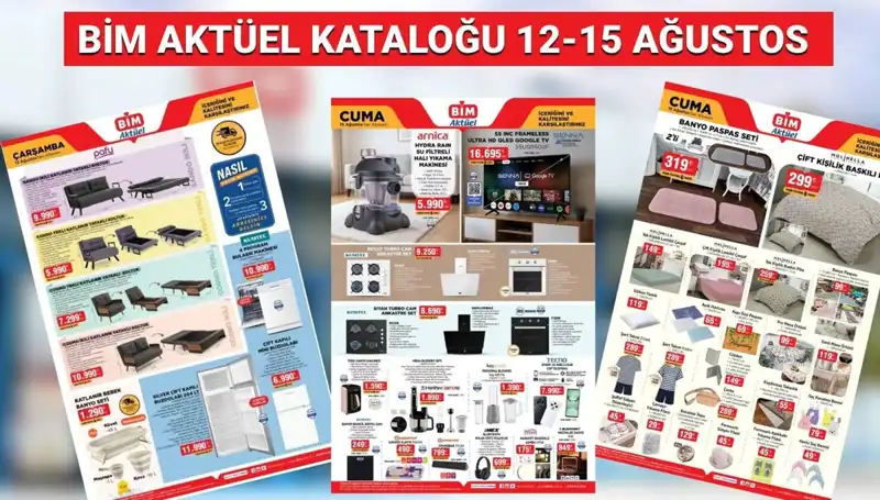 BİM 12-15 Ağustos 2025 Aktüel Kataloğu ile Yılın Fırsatları Kapıda!